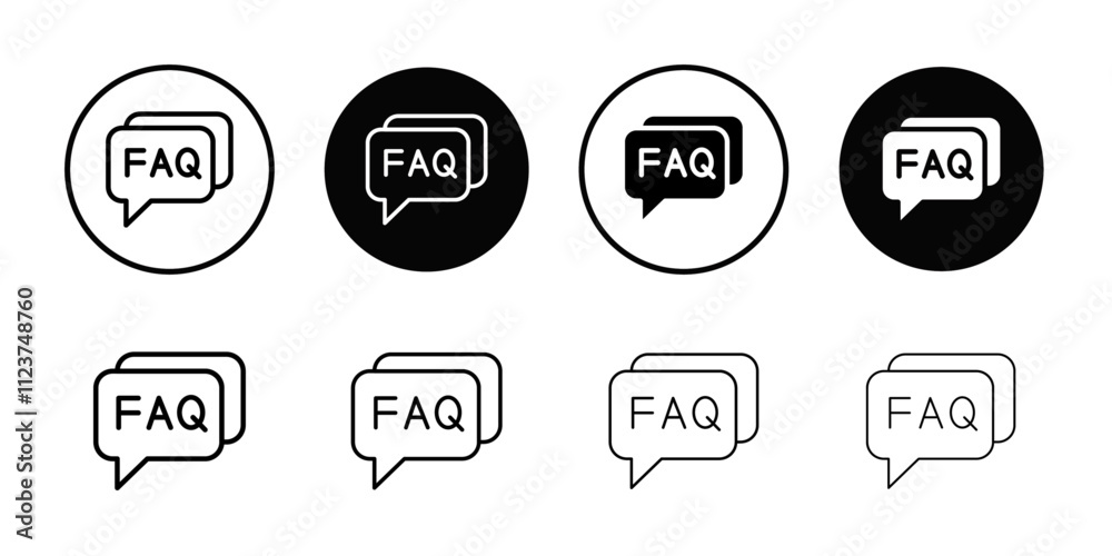 Poster FAQ icon web design in vector