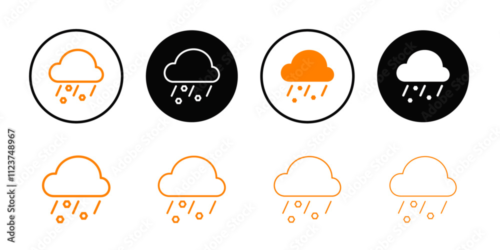 Poster Hail icon web design in vector