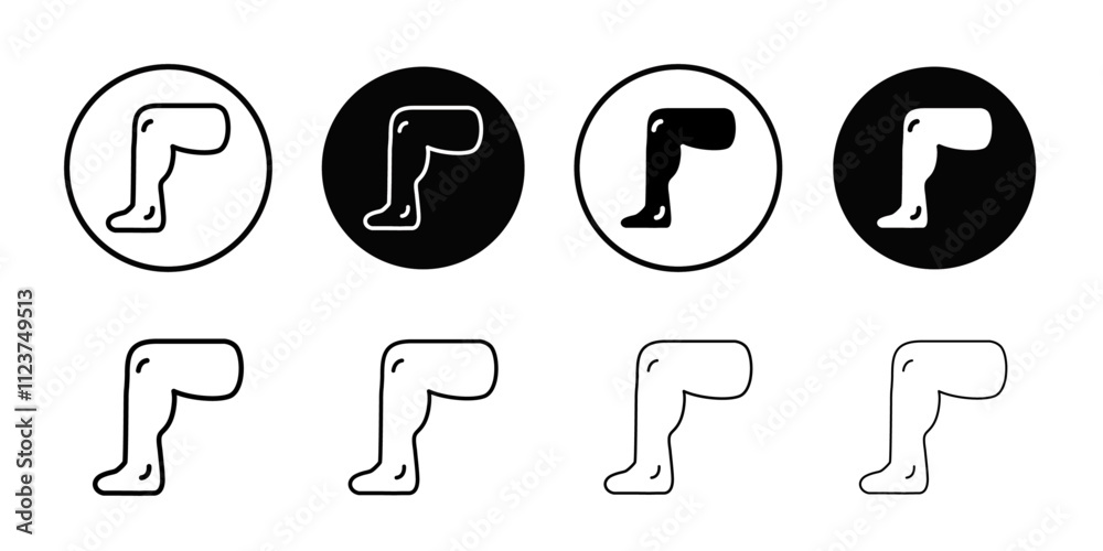 Poster legs icon web design in vector
