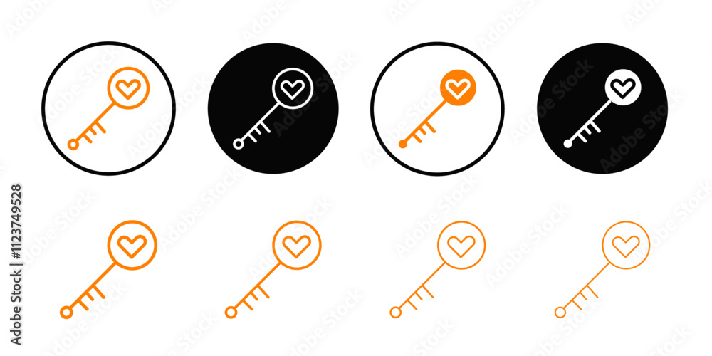 Poster Magic Key icon web design in vector