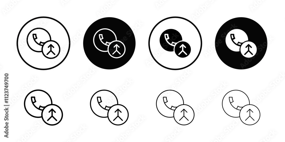 Poster merge call icon web design in vector