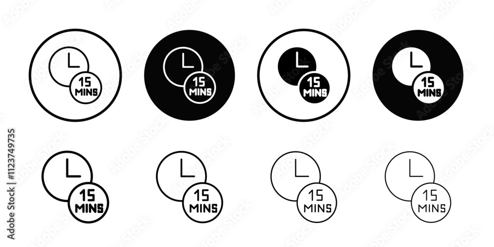 Poster Minute timer icon web design in vector