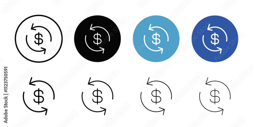 Poster refund money icon web design in vector