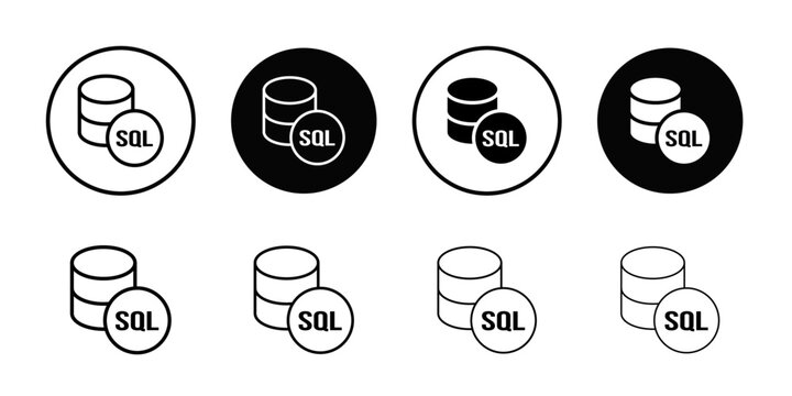 SQL server icon web design in vector