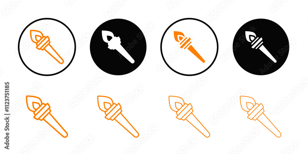 Aufkleber Torch flame icon web design in vector