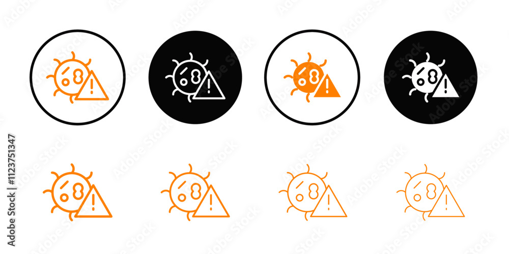 Poster Virus Warning Alert icon web design in vector