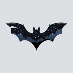 Fototapeta premium Night Sky Bat Silhouette Illustration Design