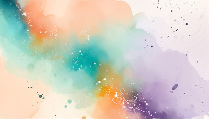 Fototapeta premium Colorful abstract art blending soft hues in a dreamy cosmic landscape