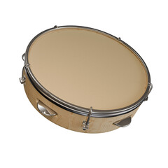 Carnal tambourine in 3d render with transparent background