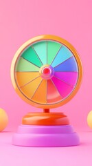 Obraz premium Vibrant Colorful Spinning Wheel Design