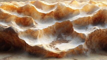 Obraz premium Textured landscape resembling natural formations with wavy patterns.