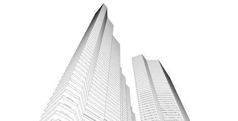 Fototapeta premium architecture building 3d 