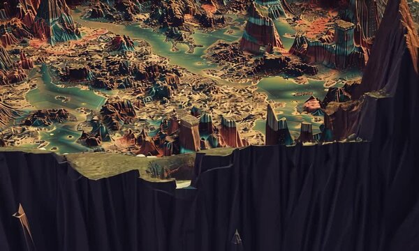 Isometric map of a mystical kingdom