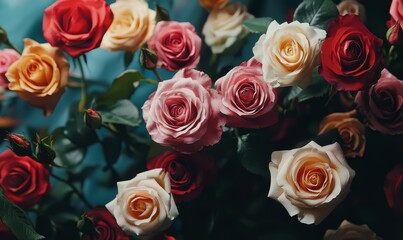 Obraz premium Ultra-Realistic Close-Up of Vibrant Roses