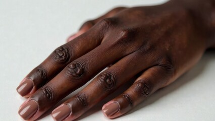 Nude Elegance: Pantone 2025-Inspired Nail Art black skin