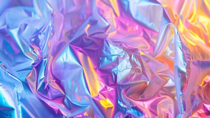 Fototapeta premium Textured surface with an iridescent, holographic effect.