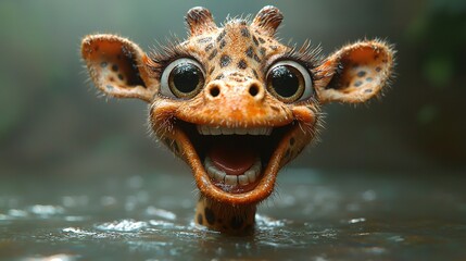 Obraz premium A close-up of a small animal with a big smile and its teeth