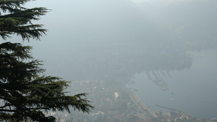 fog over the Como lake