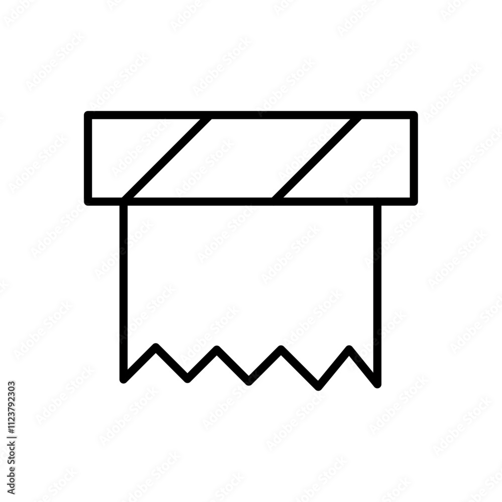 Poster aluminum foil icon Outline vector for web ui