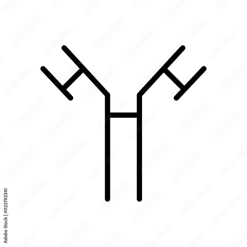 Poster antibody icon outline vector for web ui