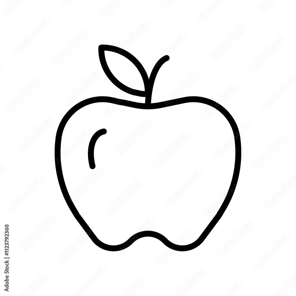 Aufkleber Apple icon Outline vector for web ui