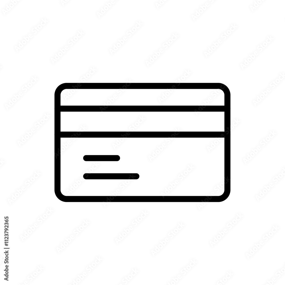 Poster ATM card icon Outline vector for web ui