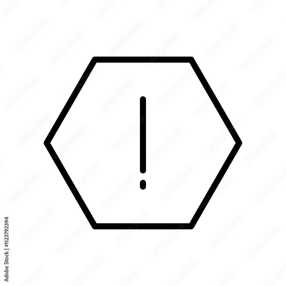Aufkleber Attention icon Outline vector for web ui