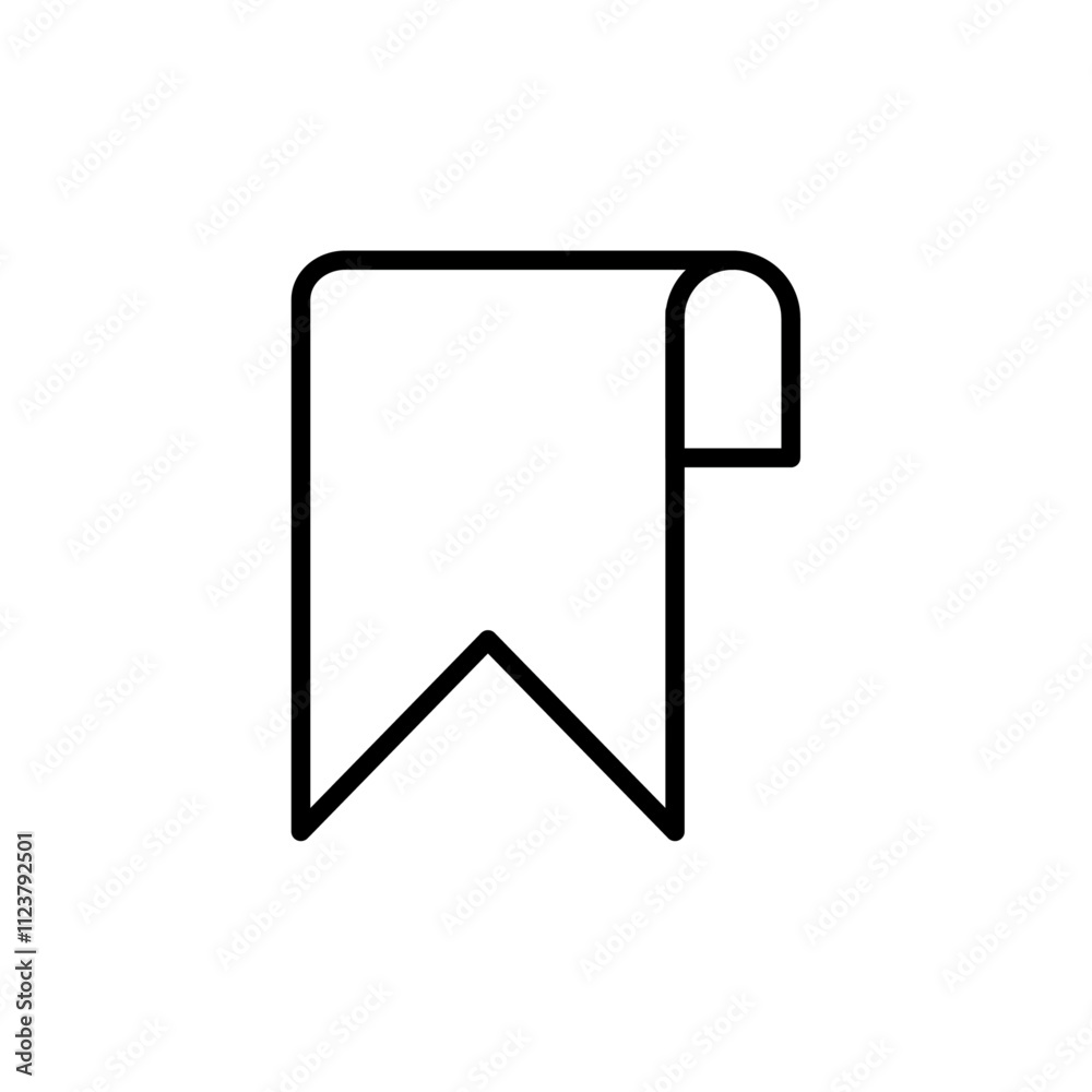 Aufkleber bookmark icon outline vector for web ui