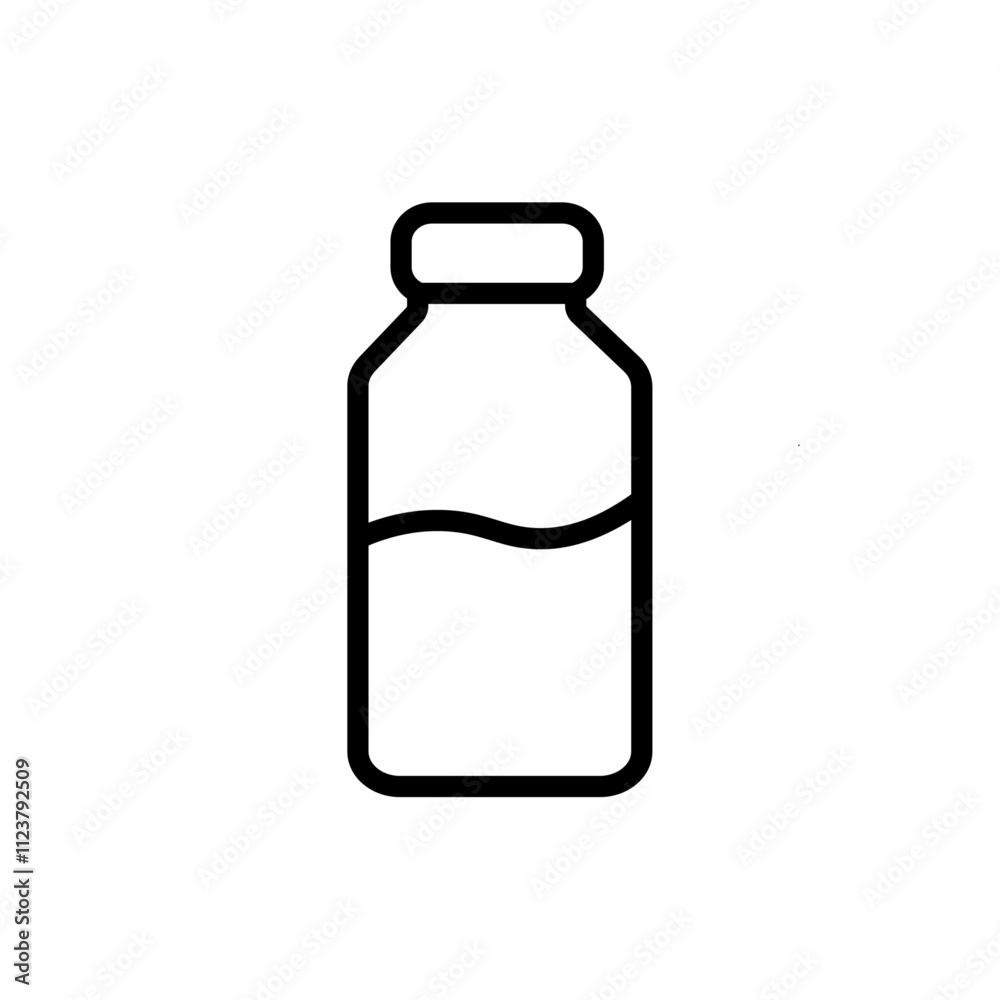 Poster Bottle water icon Outline vector for web ui