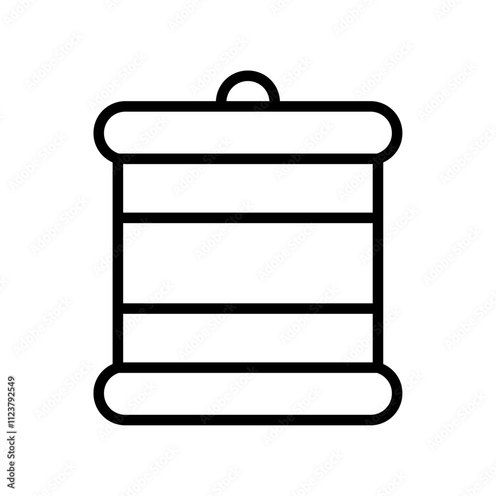 Poster canned food icon outline vector for web ui