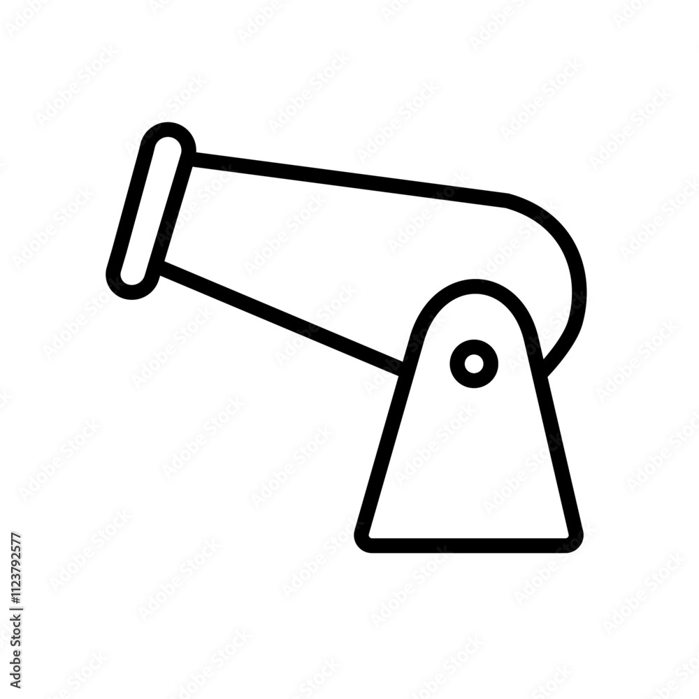 Poster Cannon icon Outline vector for web ui