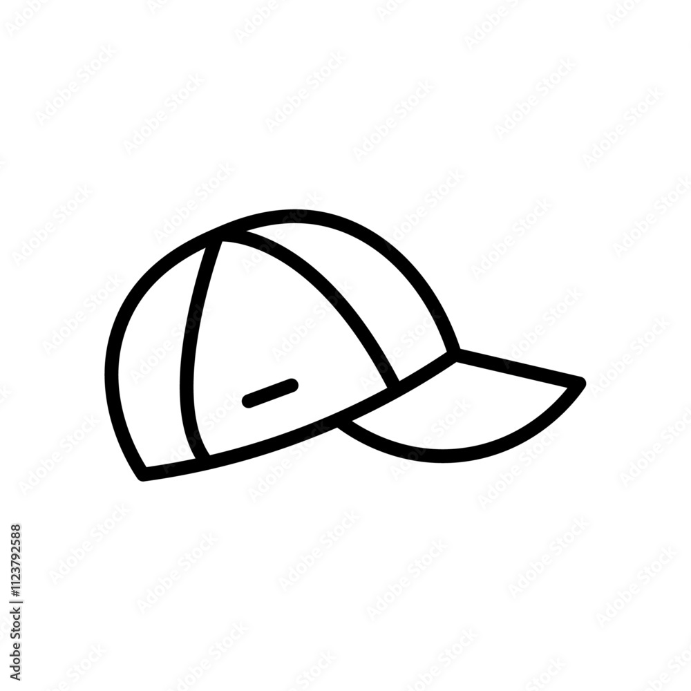 Poster Cap icon Outline vector for web ui