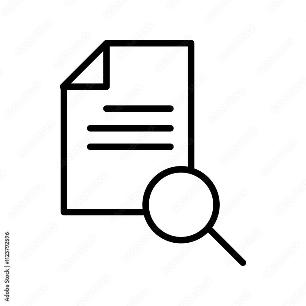 Poster Case studies icon Outline vector for web ui