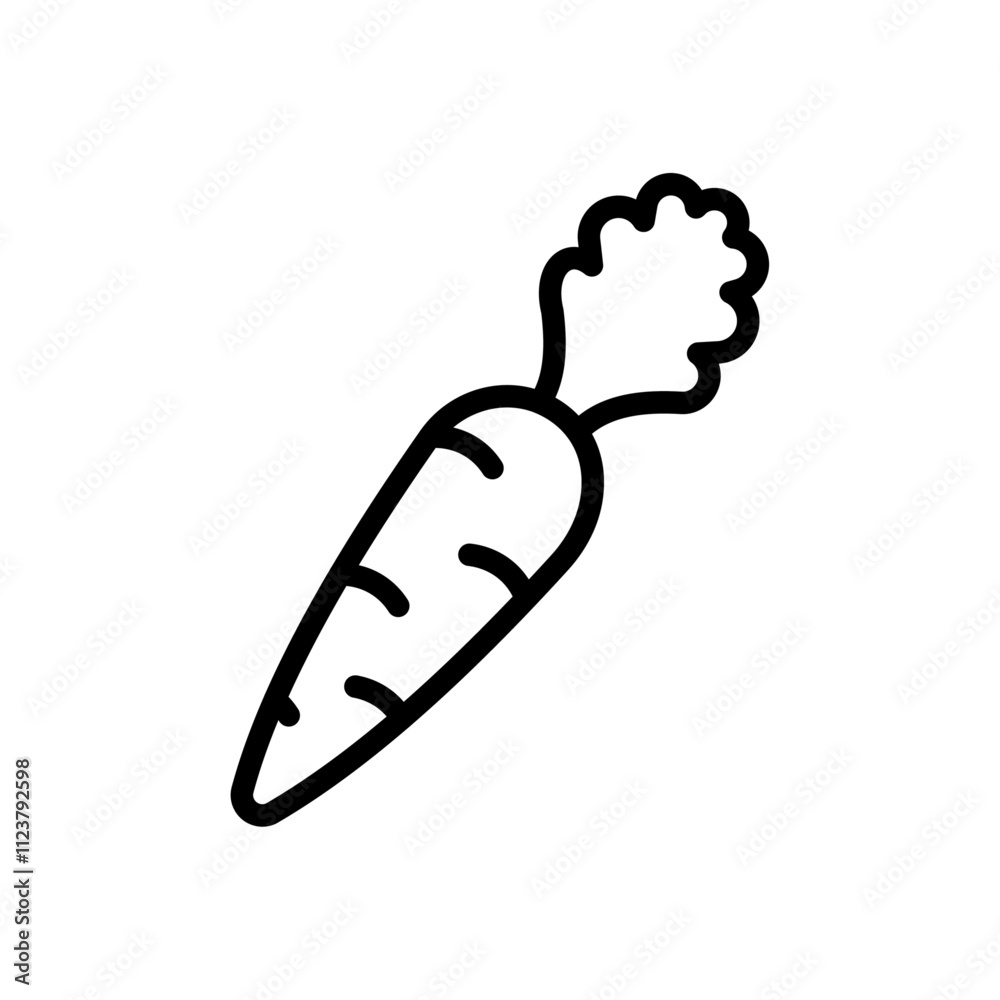 Aufkleber Carrot icon Outline vector for web ui