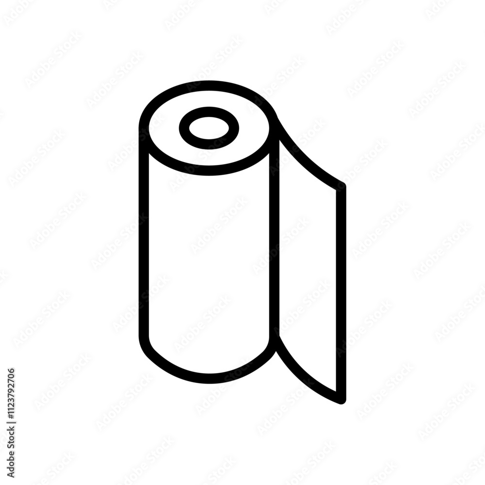 Poster construction film roll icon outline vector for web ui
