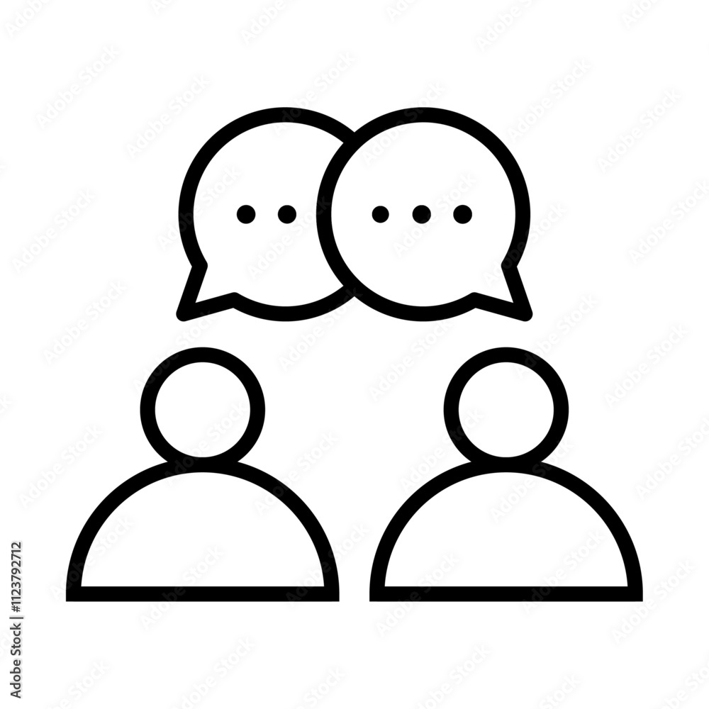 Aufkleber Consulting Icon Outline vector for web ui