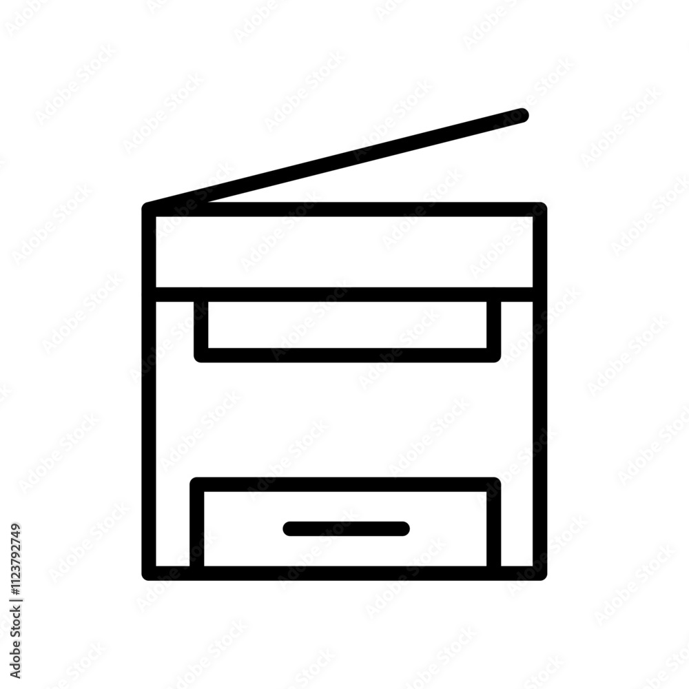 Poster Copy Machine Icon Outline vector for web ui