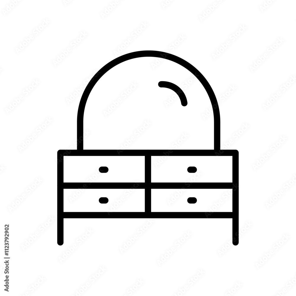Poster Dresser icon Outline vector for web ui