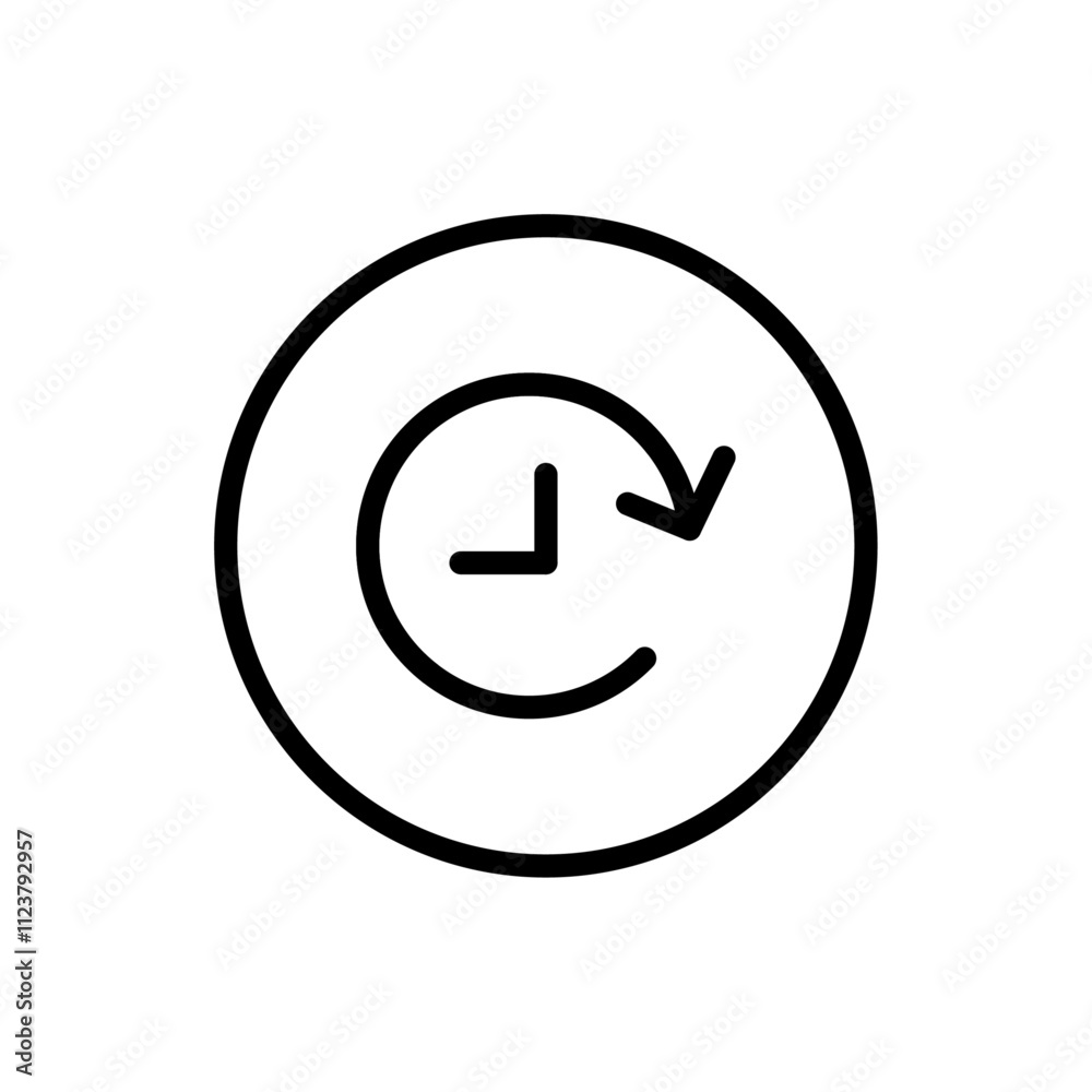 Poster Duration icon Outline vector for web ui