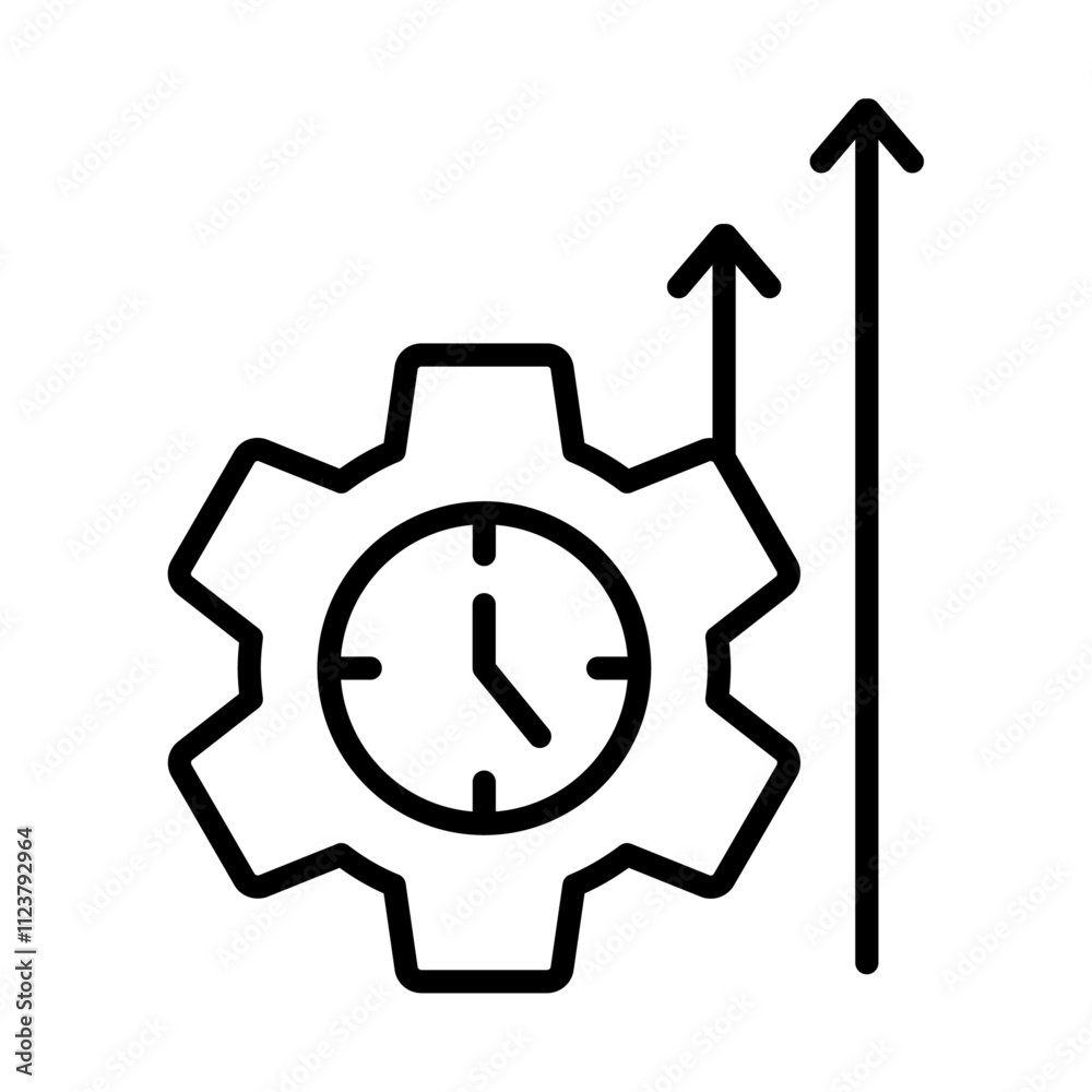 Aufkleber Efficiency icon Outline vector for web ui