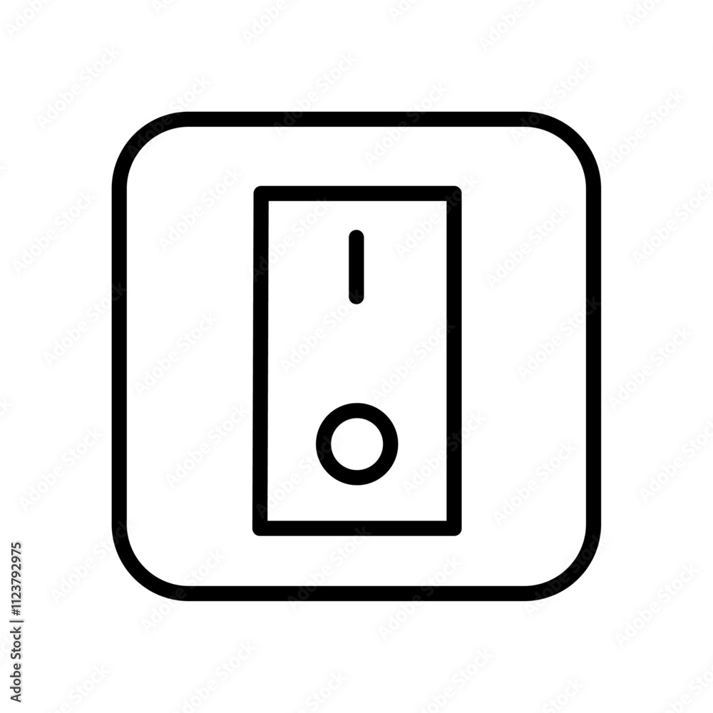 Poster Electric switch icon Outline vector for web ui