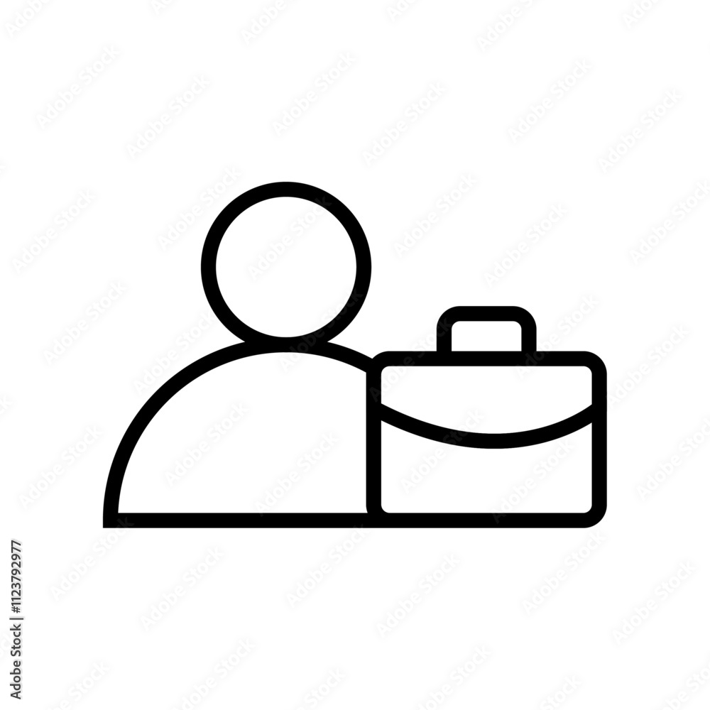 Poster employee icon Outline vector for web ui