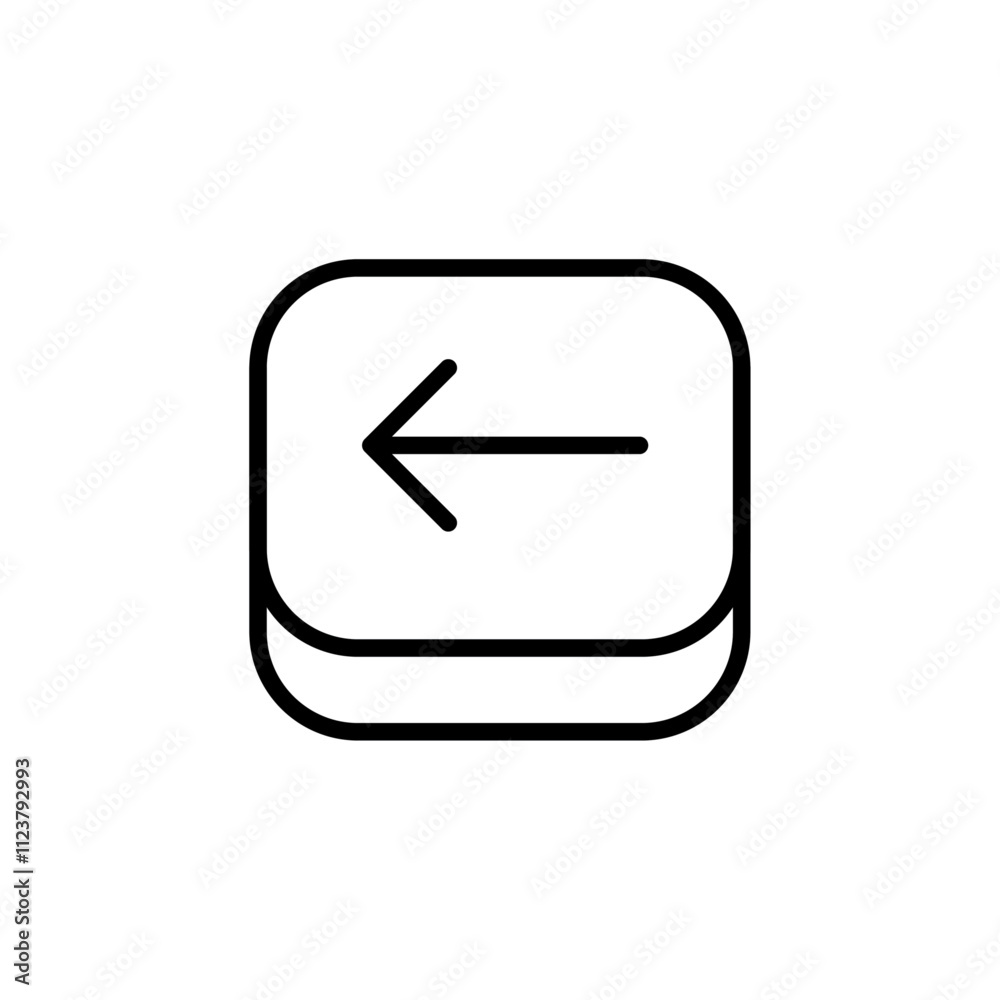 Poster Esc icon Outline vector for web ui