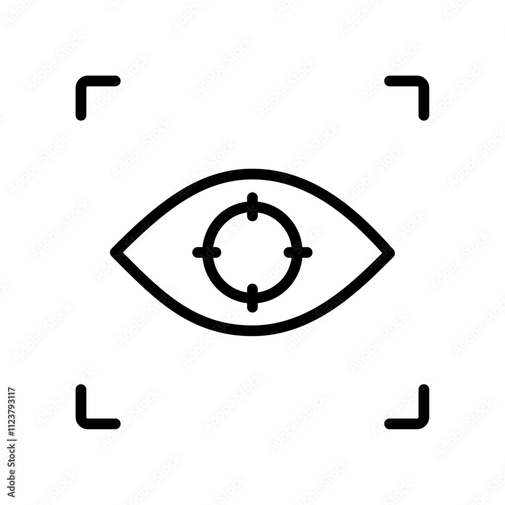 Aufkleber Focusing icon Outline vector for web ui