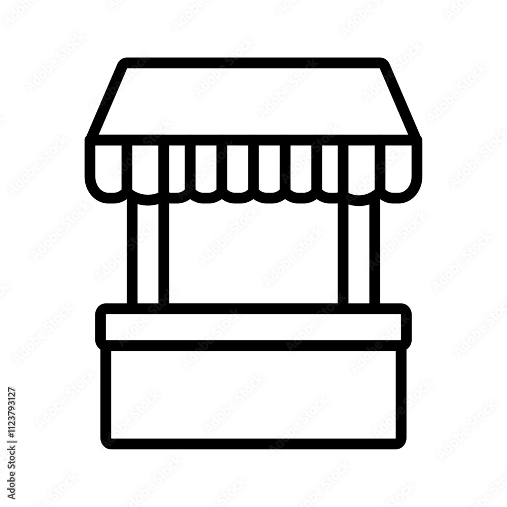 Poster Food cart icon Outline vector for web ui