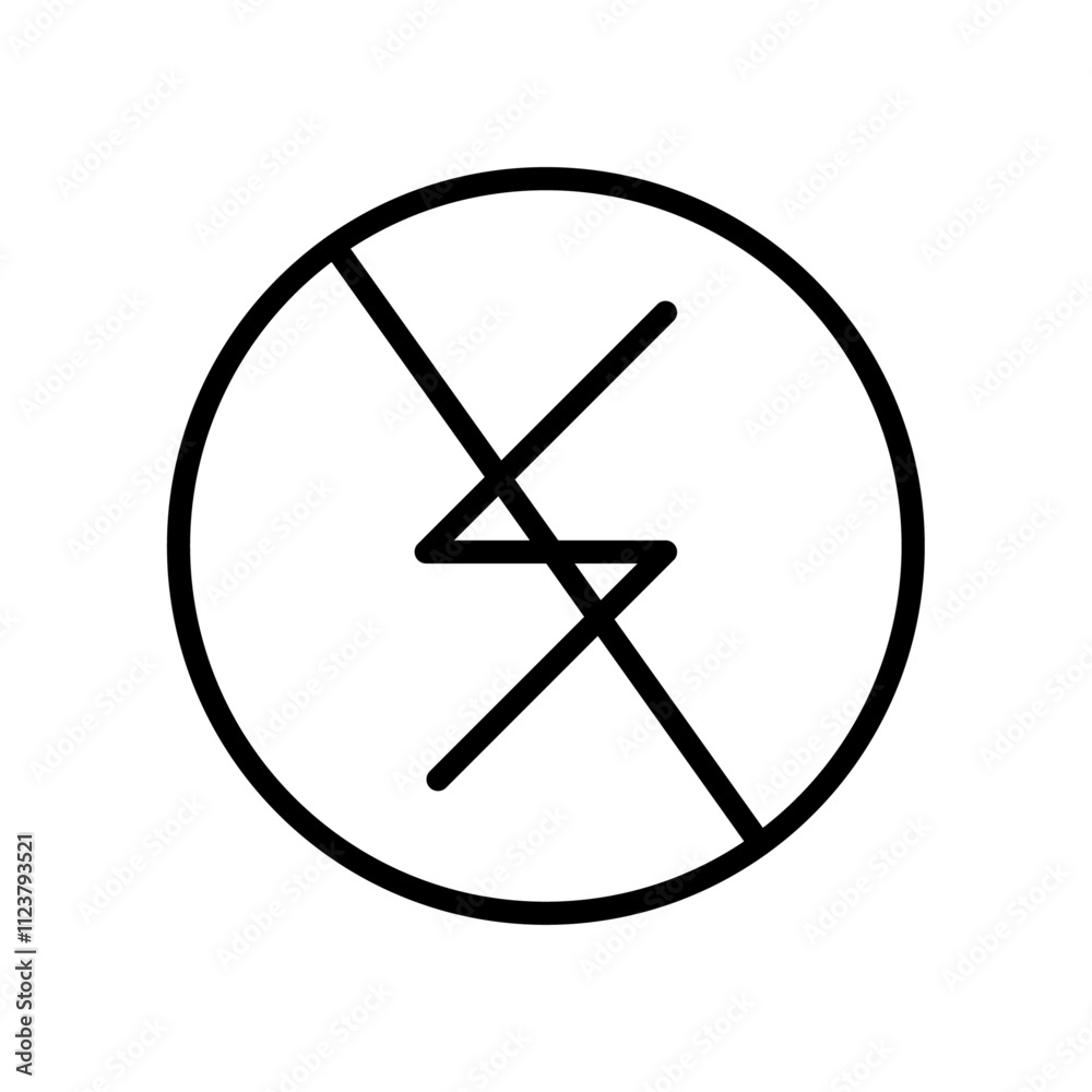 Poster Light off icon Outline vector for web ui