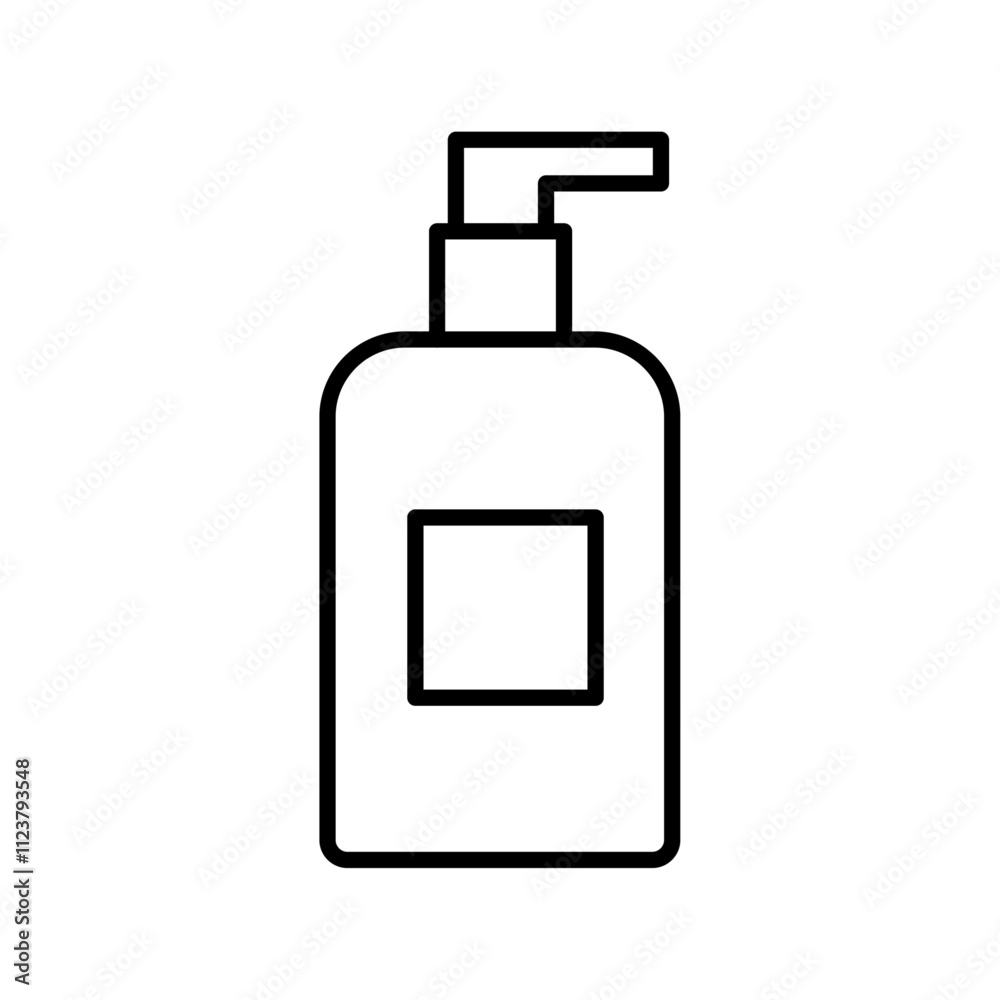 Aufkleber Liquid soap bottle icon Outline vector for web ui