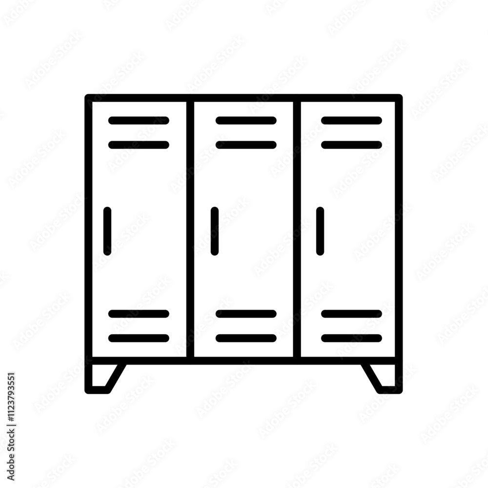Poster Locker icon Outline vector for web ui