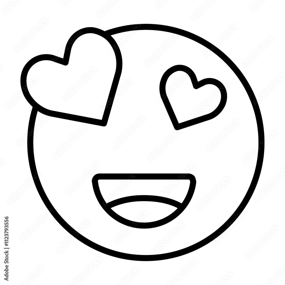 Poster Love icon Outline vector for web ui