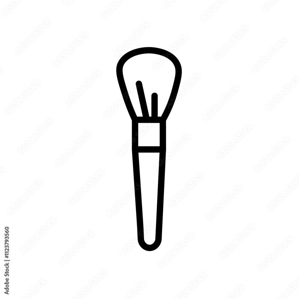 Poster makeup brush icon outline vector for web ui